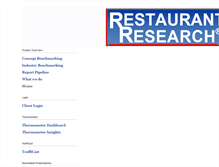 Tablet Screenshot of chainrestaurantdata.com